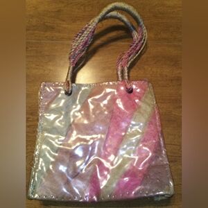 Tie Rack Hand Stitched Philippine Artisan Crafted Multicolor Women's Handbag